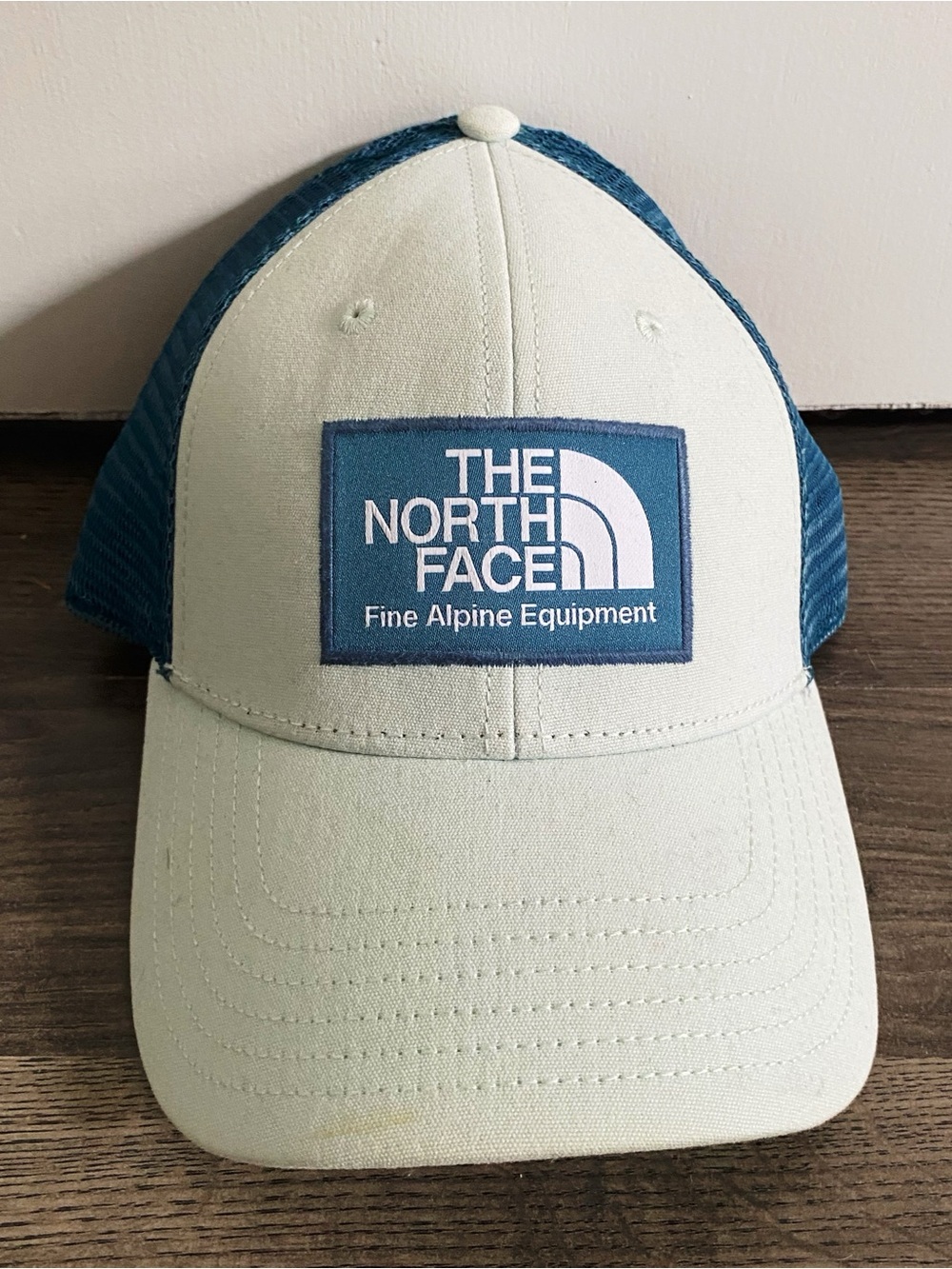 The North Face Blue Two Tone Colorblock Trucker Hat - Picture 2 of 5